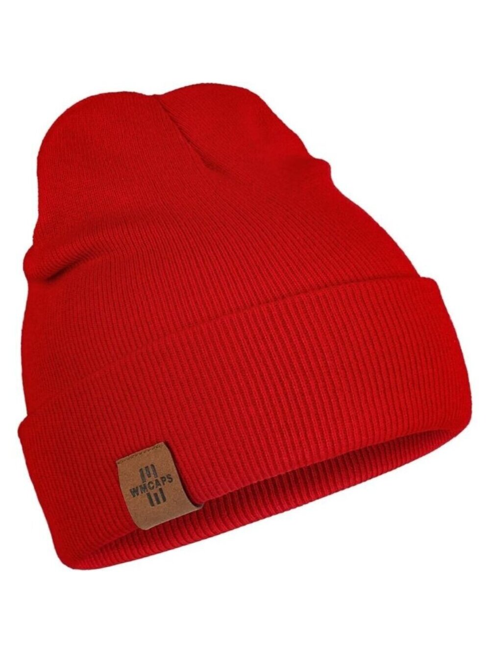 Men and Women Red Acrylic Stretchy Daily Knit Stretchable Warm Winter Beanie Hat